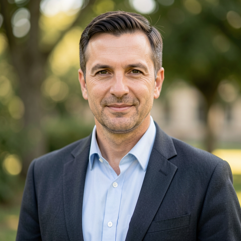 Portret mentora Dr. Marin Kovačević, docent na Sveučilištu u Splitu koji predaje digitalno novinarstvo